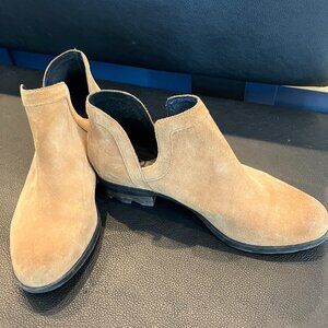 Camel Suede Sorel Ankle Boots